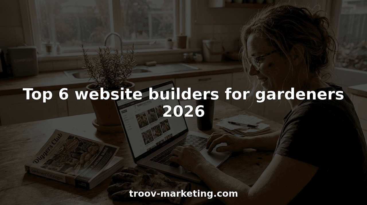 Top 6 website builders for gardeners 2026